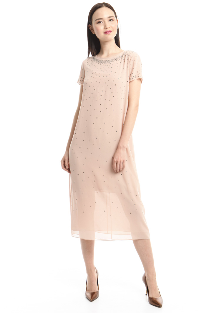 Abito in georgette con strass Fashion Market Abito in georgette con strass Fashion Market