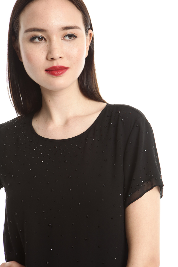 Abito in georgette con strass Fashion Market Abito in georgette con strass Fashion Market