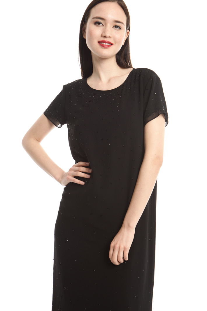 Abito in georgette con strass Fashion Market Abito in georgette con strass Fashion Market