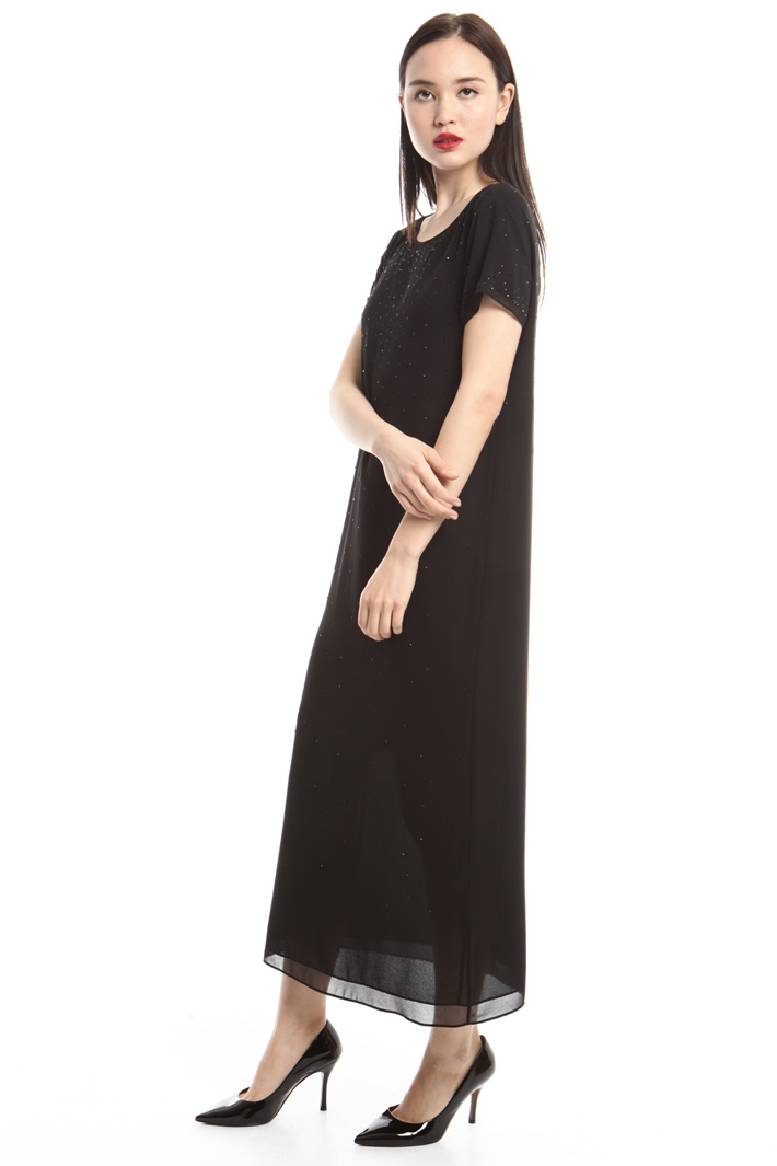 Abito in georgette con strass Fashion Market Abito in georgette con strass Fashion Market