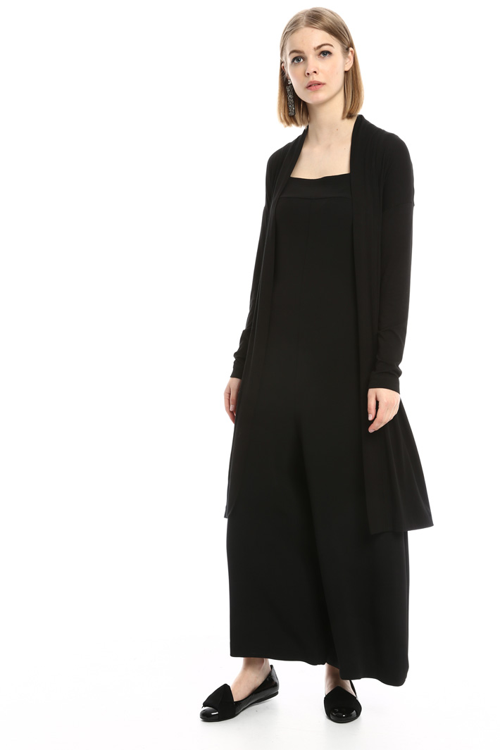Cardigan lungo e tuta in cady Fashion Market Cardigan lungo e tuta in cady Fashion Market