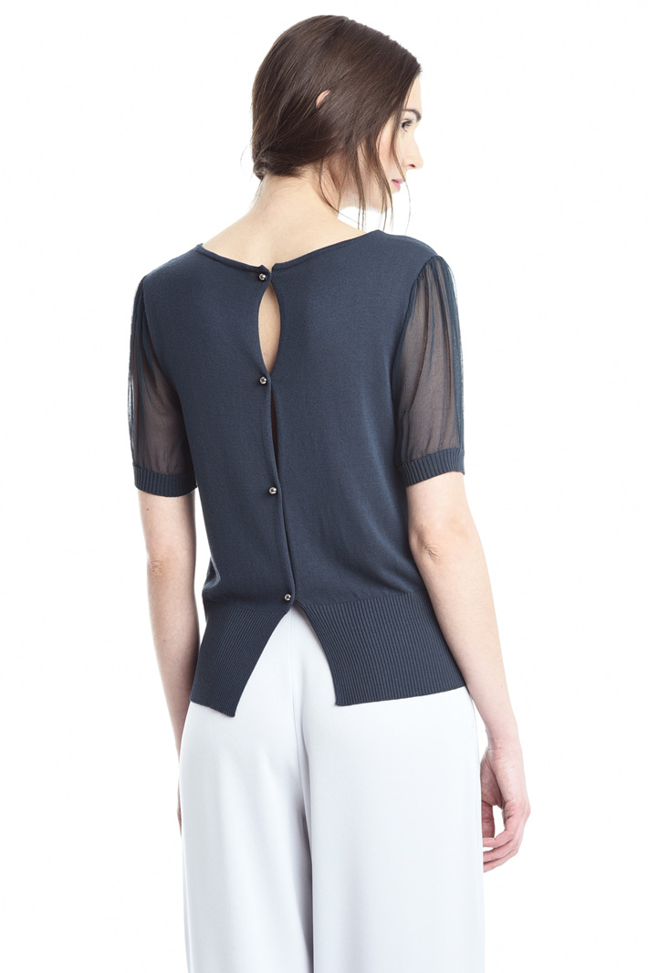 Maglia con manica in seta Fashion Market Maglia con manica in seta Fashion Market