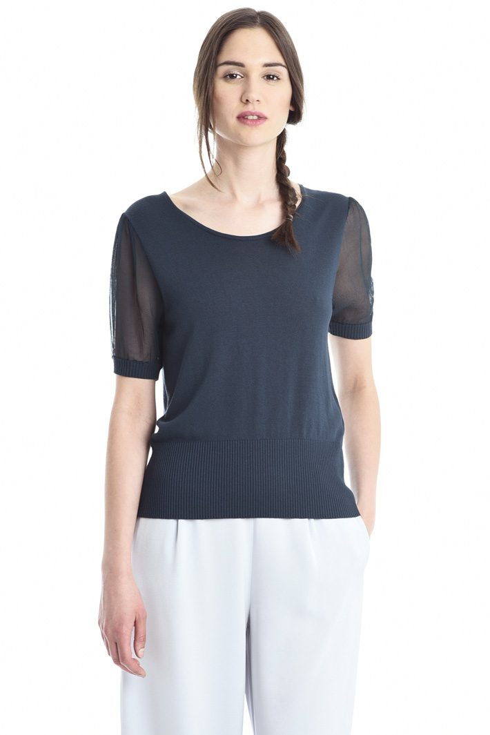 Maglia con manica in seta Fashion Market Maglia con manica in seta Fashion Market