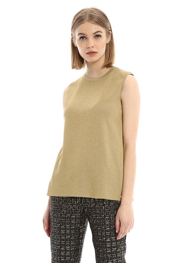 Top senza maniche in lurex Fashion Market Top senza maniche in lurex Fashion Market