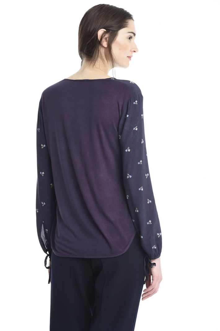 Blusa in jersey e sablé Fashion Market Blusa in jersey e sablé Fashion Market