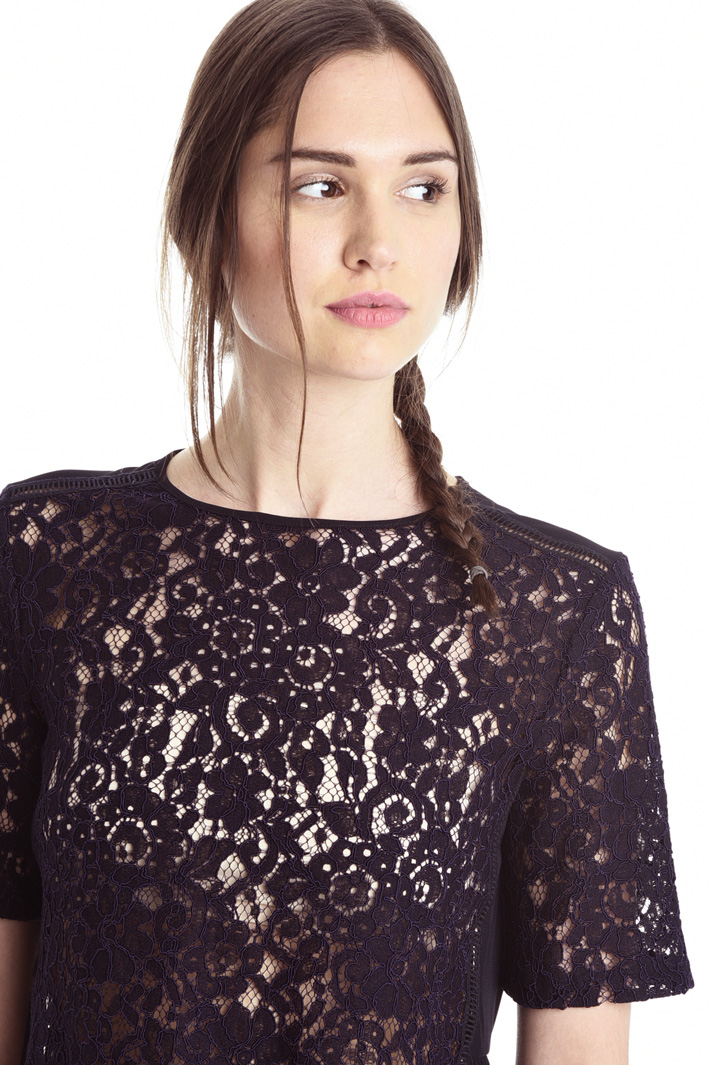 T-shirt boxy in pizzo Fashion Market T-shirt boxy in pizzo Fashion Market