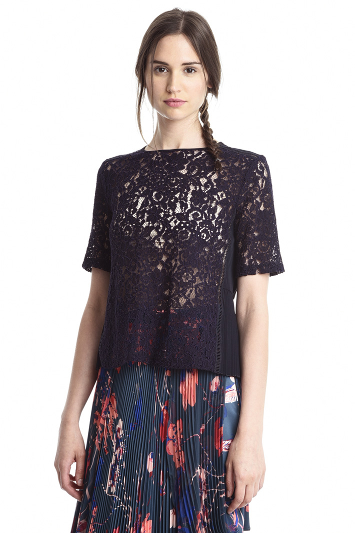 T-shirt boxy in pizzo Fashion Market T-shirt boxy in pizzo Fashion Market