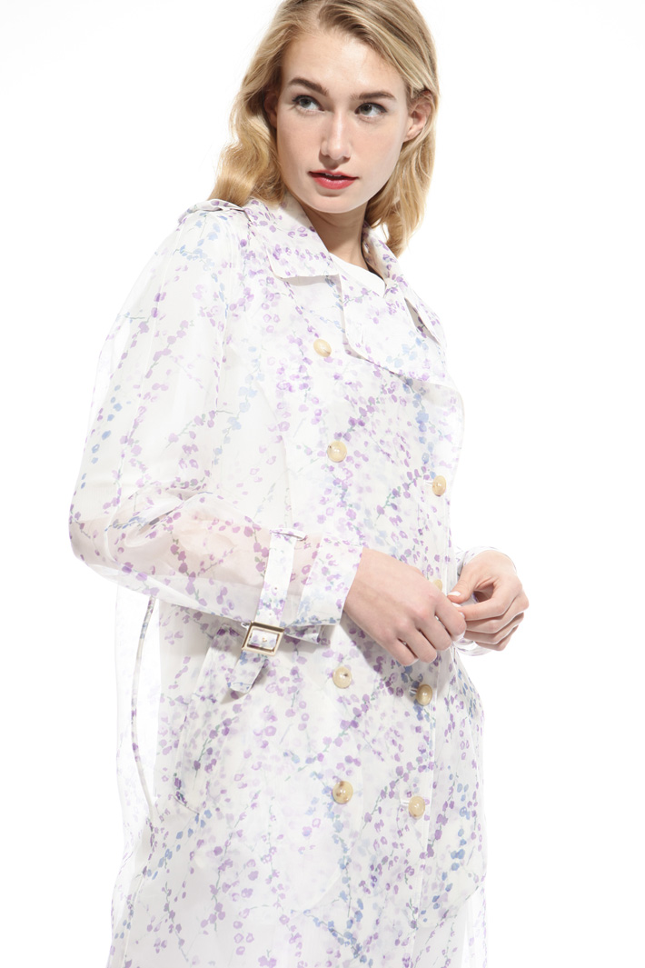 Trench in organza stampata Fashion Market Trench in organza stampata Fashion Market