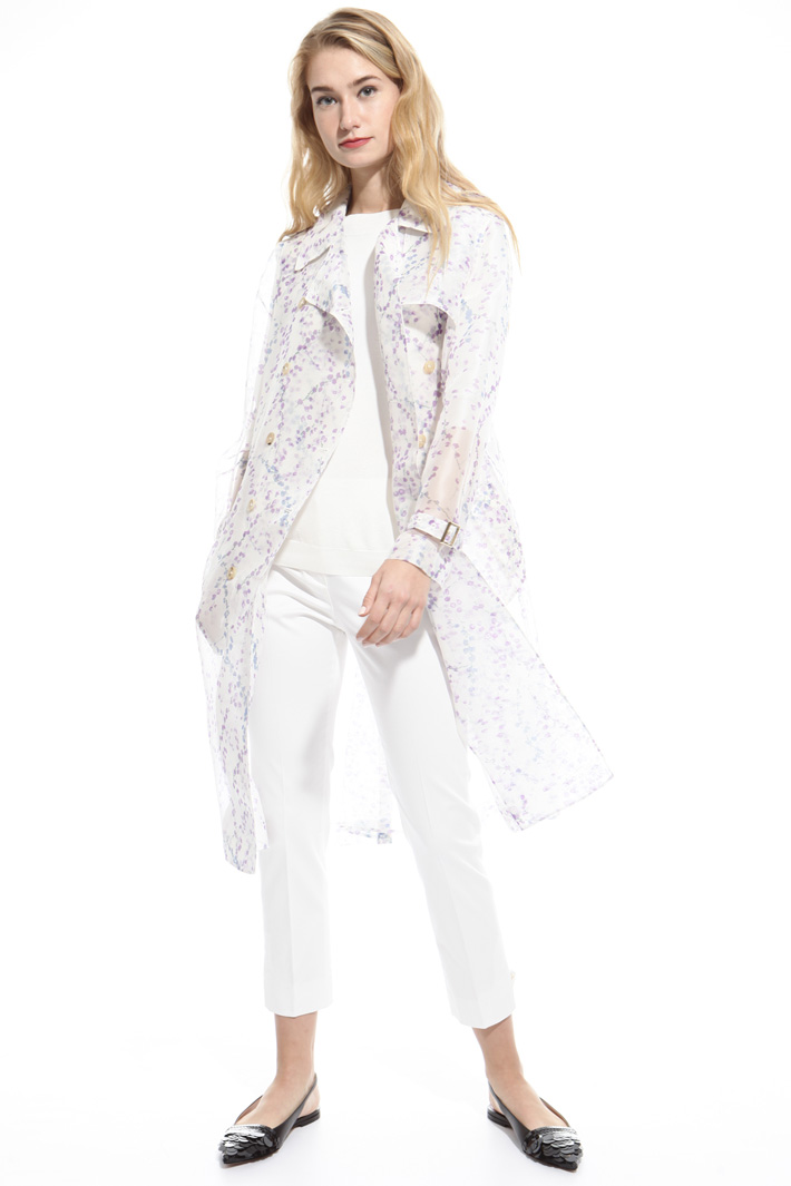 Trench in organza stampata Fashion Market Trench in organza stampata Fashion Market