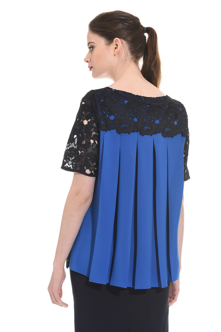 Casacca in macramé e crepe Fashion Market Casacca in macramé e crepe Fashion Market