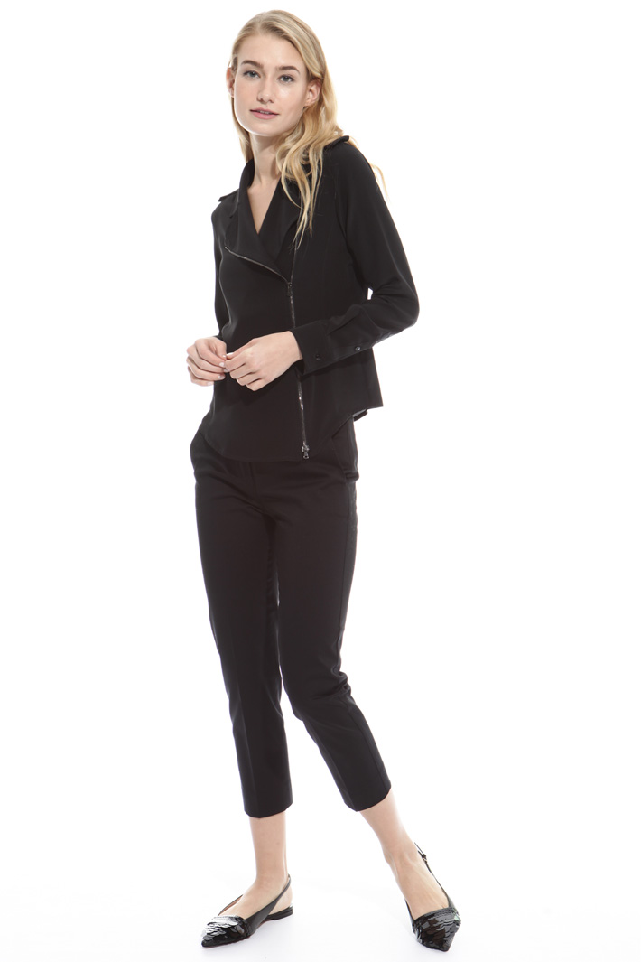 Camicia in seta con zip Fashion Market Camicia in seta con zip Fashion Market