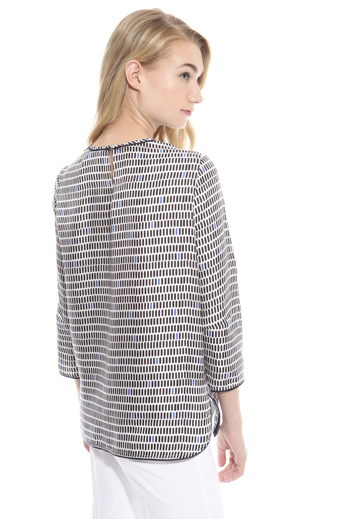 Blusa in twill stampato Fashion Market Blusa in twill stampato Fashion Market