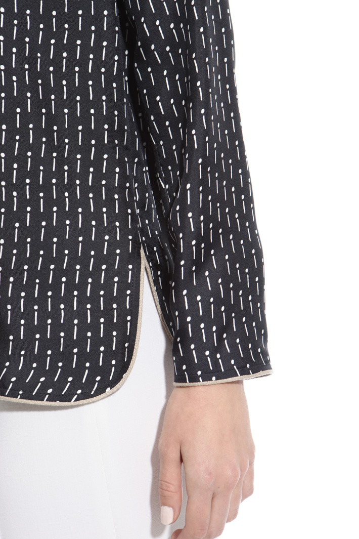 Blusa in twill stampato Fashion Market Blusa in twill stampato Fashion Market