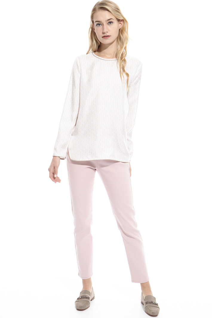 Blusa in twill stampato Fashion Market Blusa in twill stampato Fashion Market