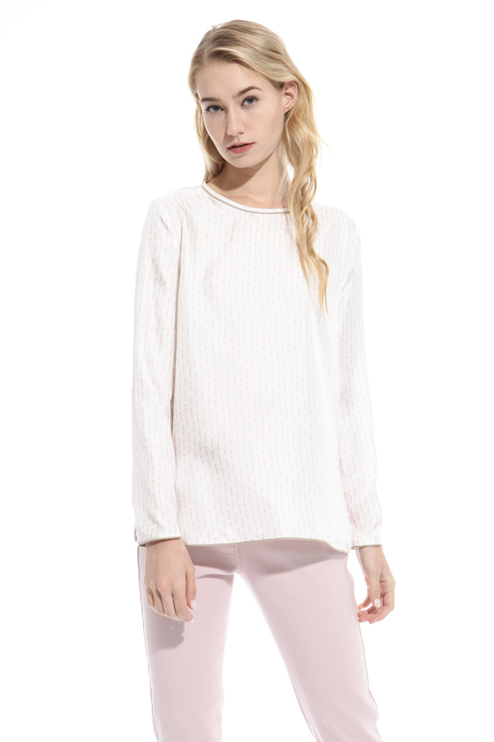 Blusa in twill stampato Fashion Market Blusa in twill stampato Fashion Market