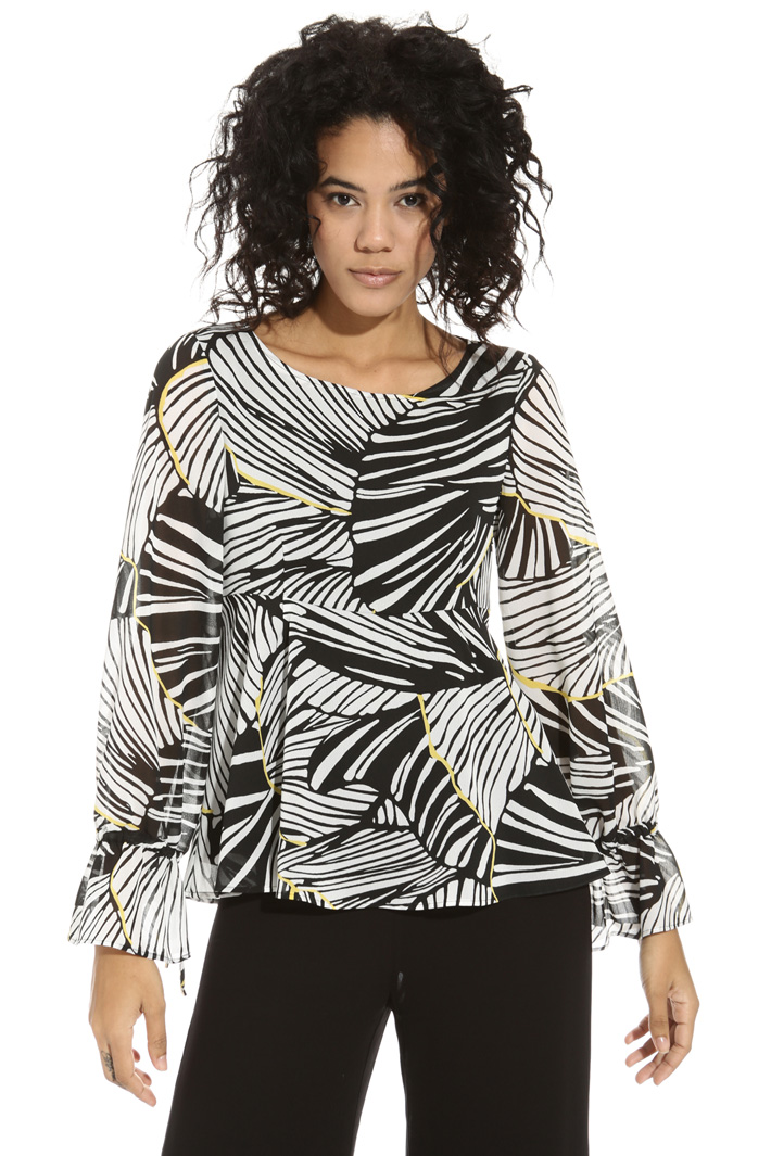 Blusa peplo in georgette Fashion Market Blusa peplo in georgette Fashion Market