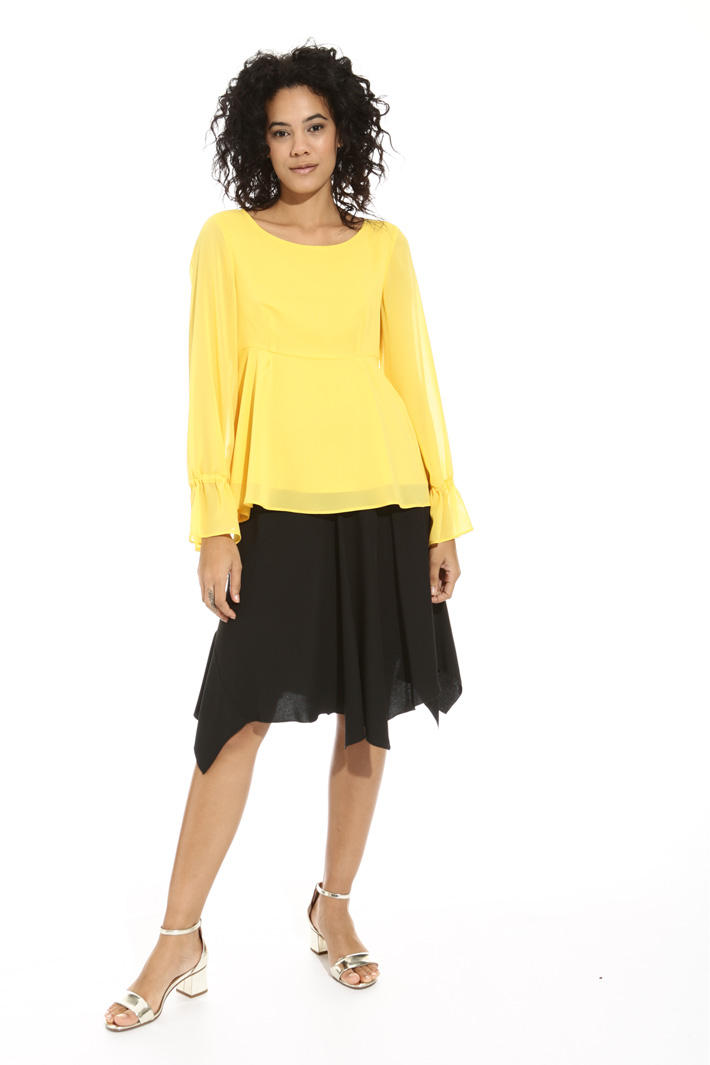 Blusa peplo in georgette Fashion Market Blusa peplo in georgette Fashion Market