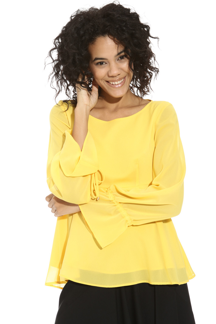 Blusa peplo in georgette Fashion Market Blusa peplo in georgette Fashion Market