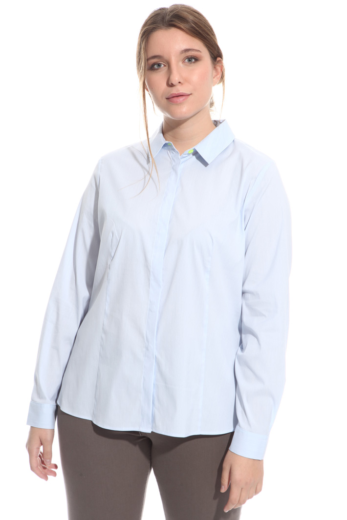 Camicia in cotone tinto filo Fashion Market Camicia in cotone tinto filo Fashion Market