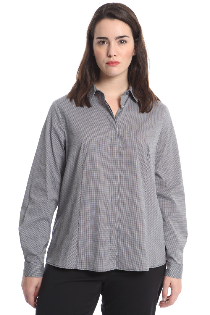 Camicia in cotone tinto filo Fashion Market Camicia in cotone tinto filo Fashion Market