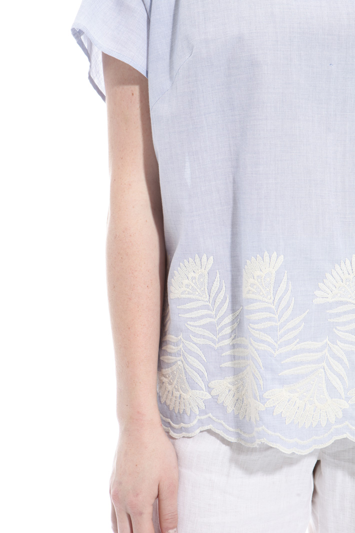 Blusa in cotone ricamato Fashion Market Blusa in cotone ricamato Fashion Market