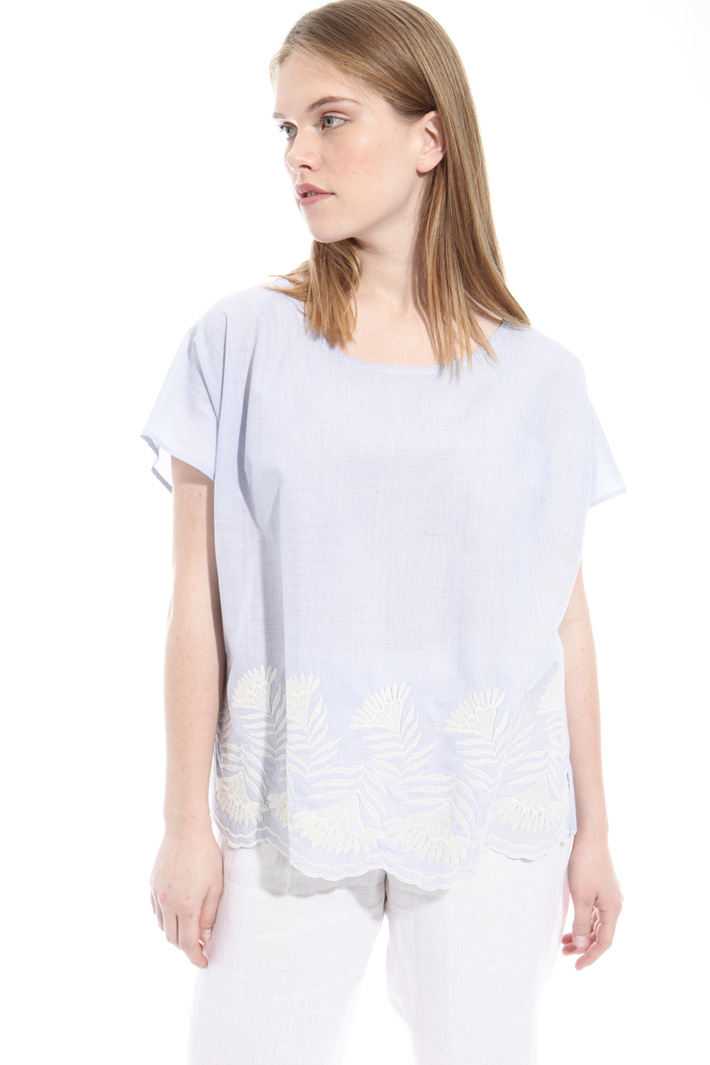 Blusa in cotone ricamato Fashion Market Blusa in cotone ricamato Fashion Market