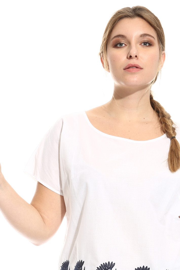 Blusa in cotone ricamato Fashion Market Blusa in cotone ricamato Fashion Market