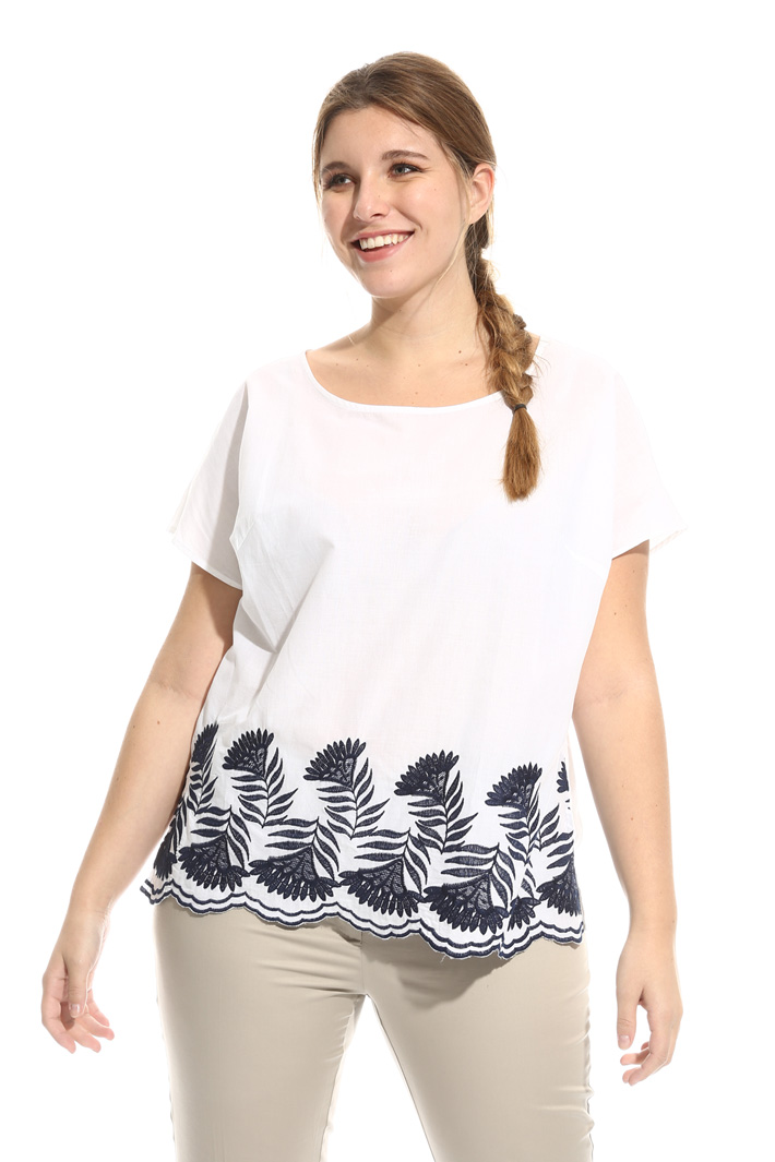 Blusa in cotone ricamato Fashion Market Blusa in cotone ricamato Fashion Market