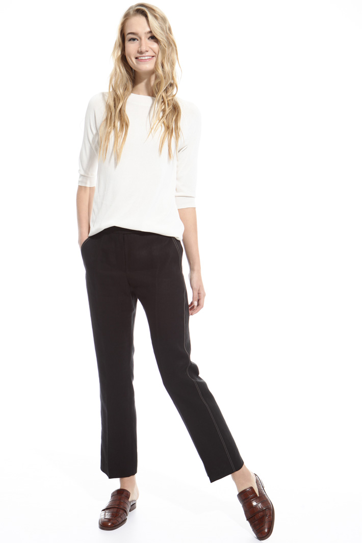 Pantalone cuciture contrasto Fashion Market Pantalone cuciture contrasto Fashion Market