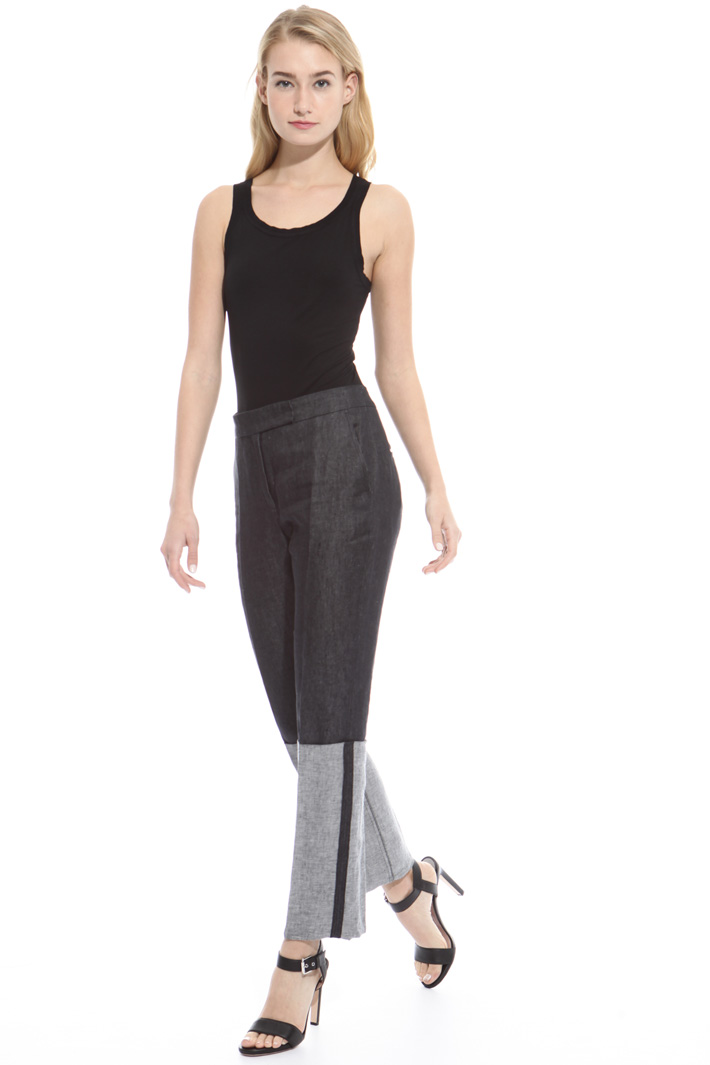 Pantalone in raso di lino Fashion Market Pantalone in raso di lino Fashion Market