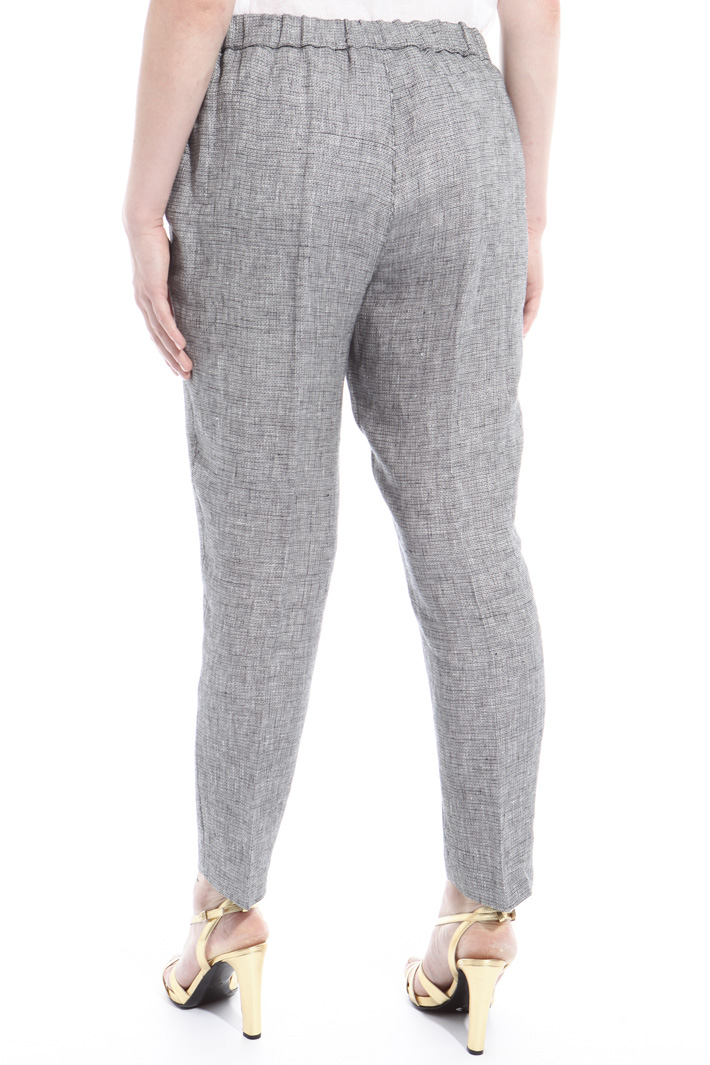 Pantaloni in lino tinto filo Fashion Market Pantaloni in lino tinto filo Fashion Market