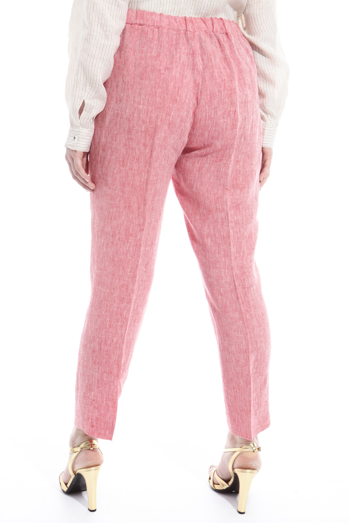 Pantalone in lino fiammato Fashion Market Pantalone in lino fiammato Fashion Market