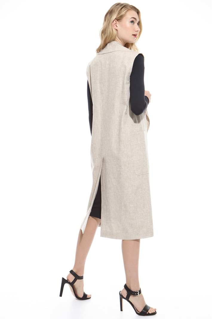 Gilet lungo in lino Fashion Market Gilet lungo in lino Fashion Market