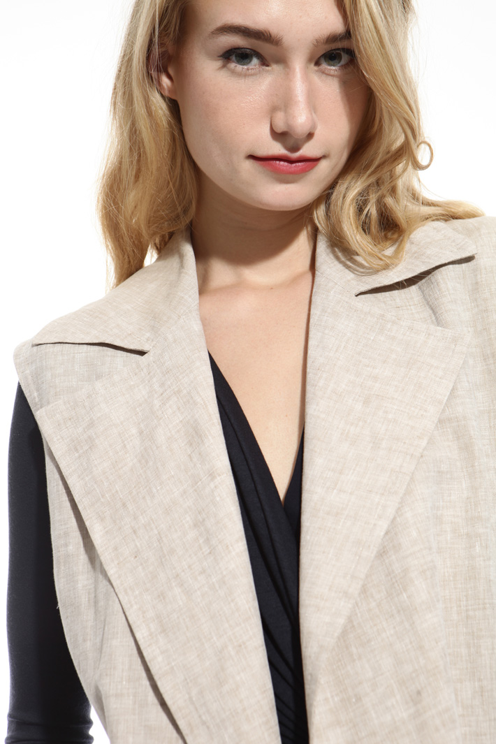 Gilet lungo in lino Fashion Market Gilet lungo in lino Fashion Market