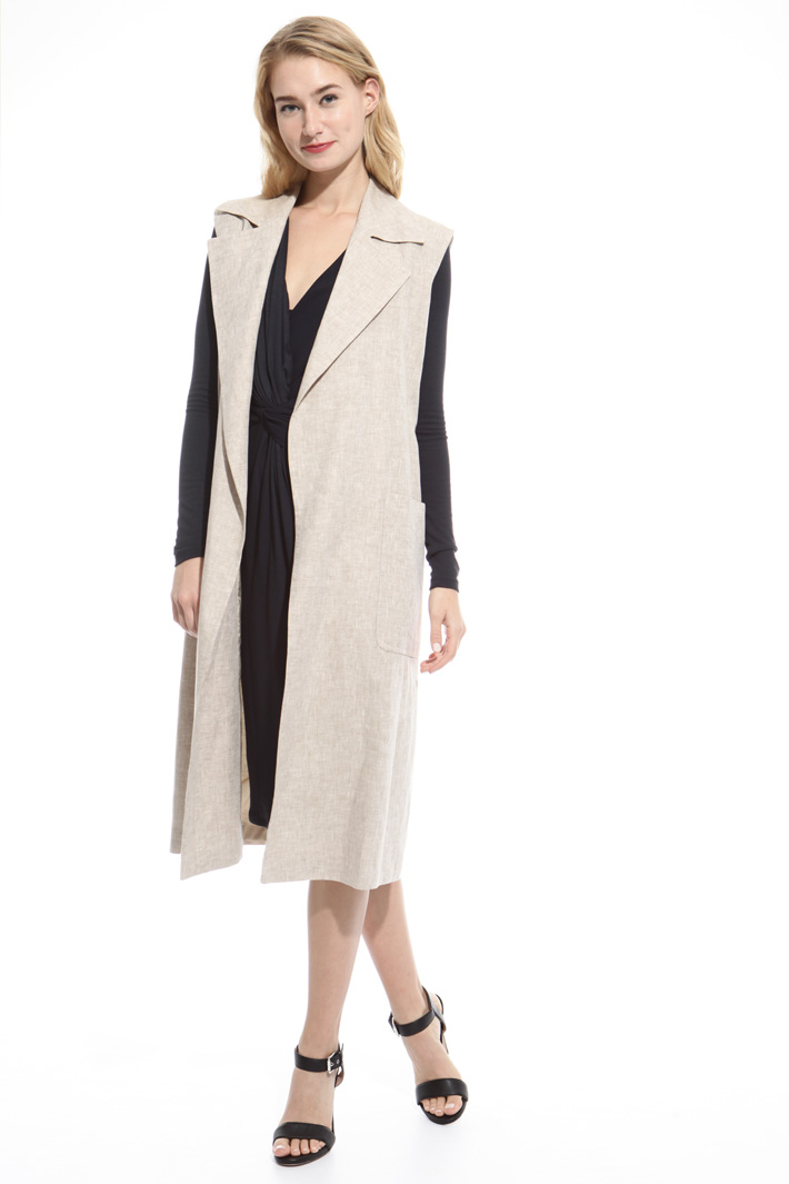Gilet lungo in lino Fashion Market Gilet lungo in lino Fashion Market