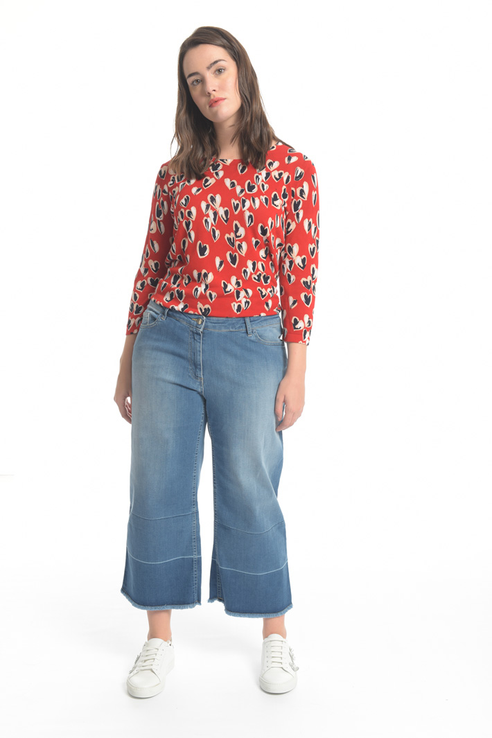 Jeans cropped in denim Fashion Market Jeans cropped in denim Fashion Market