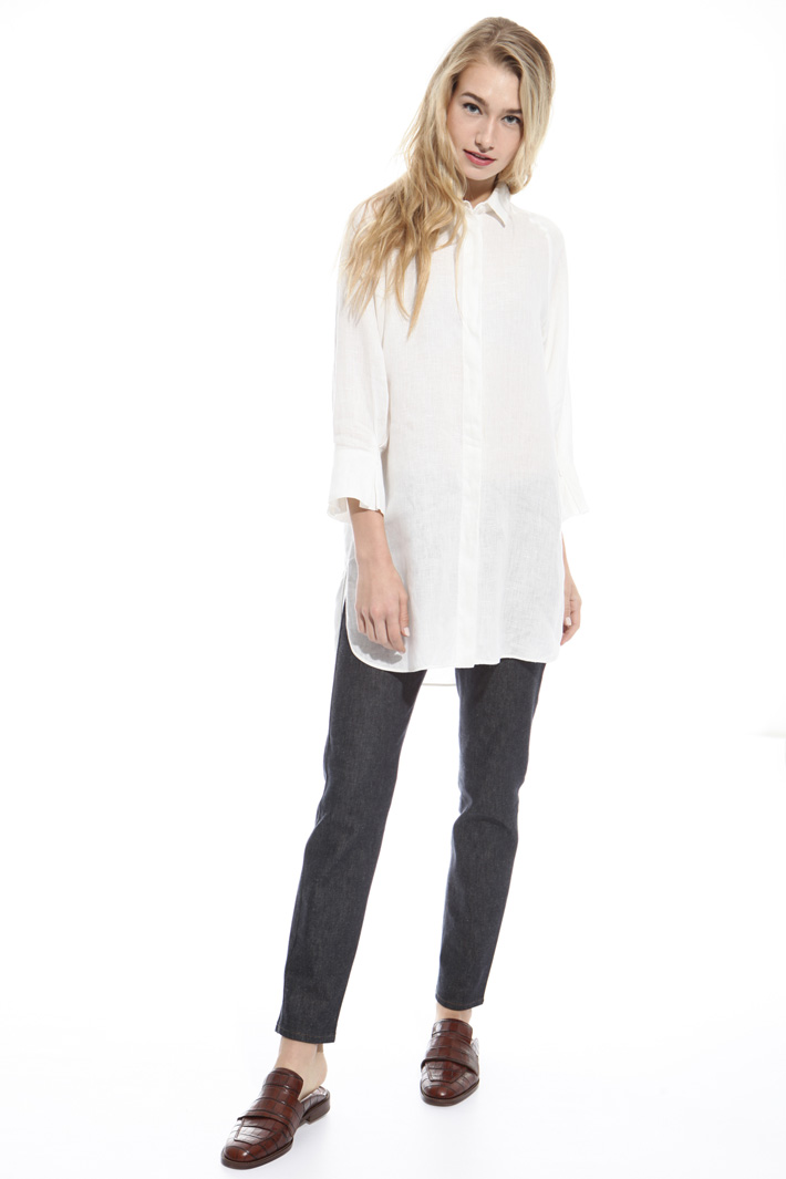 Camicia over in puro lino Fashion Market Camicia over in puro lino Fashion Market