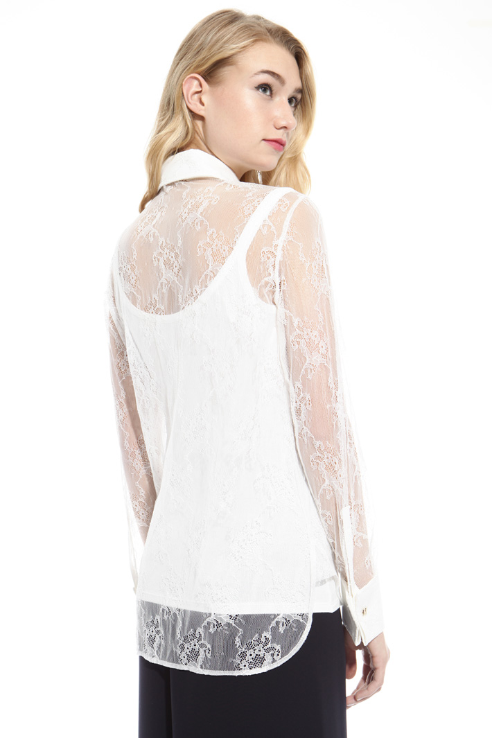Camicia in pizzo chantilly Fashion Market Camicia in pizzo chantilly Fashion Market