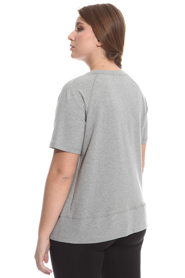 T-shirt in felpata con strass Fashion Market T-shirt in felpata con strass Fashion Market