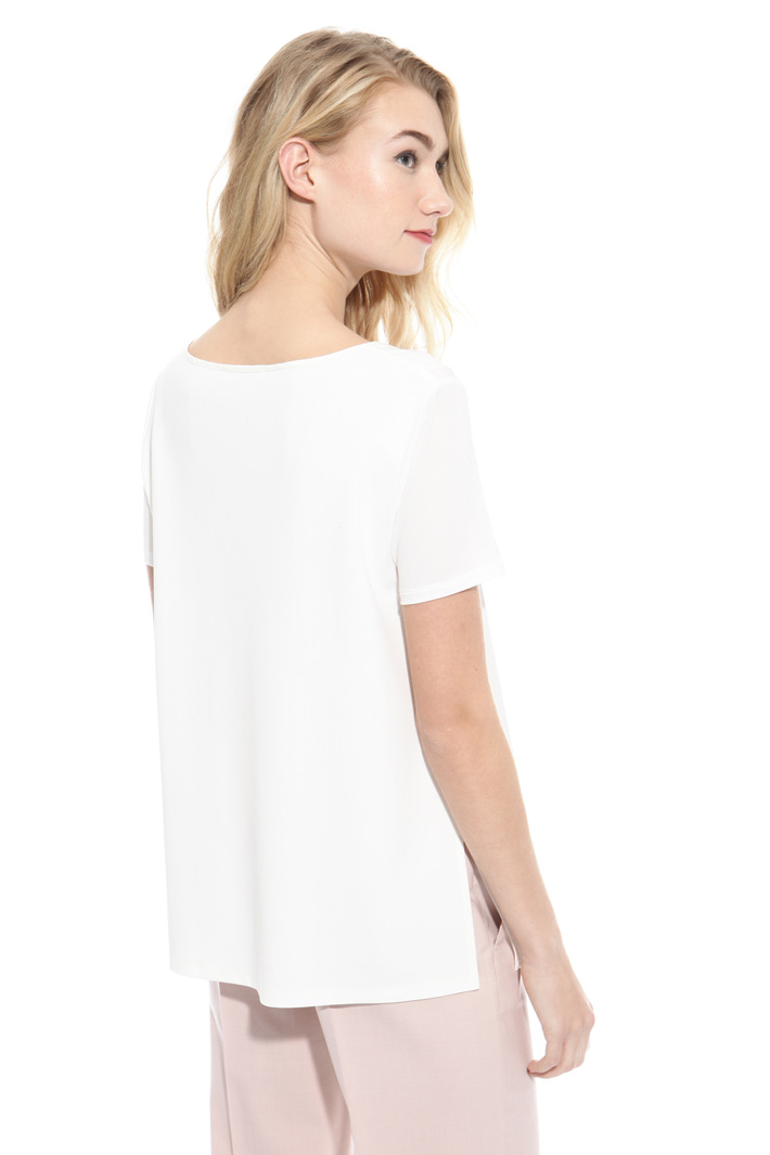 Top in jersey e crepe Fashion Market Top in jersey e crepe Fashion Market
