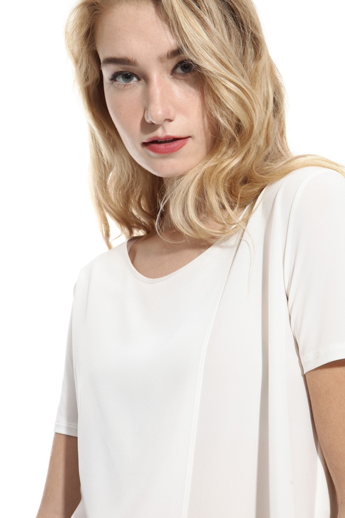 Top in jersey e crepe Fashion Market Top in jersey e crepe Fashion Market