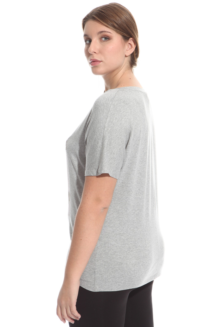 T-shirt con stampa e borchie Fashion Market T-shirt con stampa e borchie Fashion Market