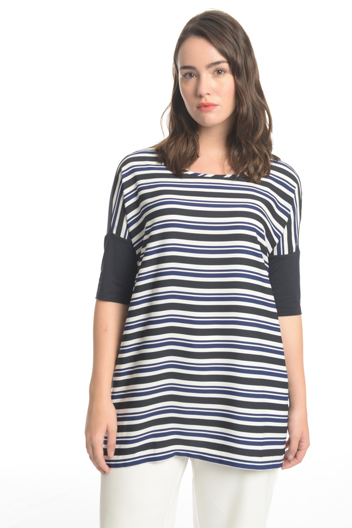 Blusa in jersey e tessuto Fashion Market Blusa in jersey e tessuto Fashion Market