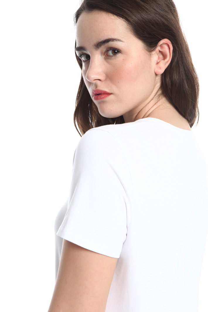 T-shirt con perline ricamate Fashion Market T-shirt con perline ricamate Fashion Market