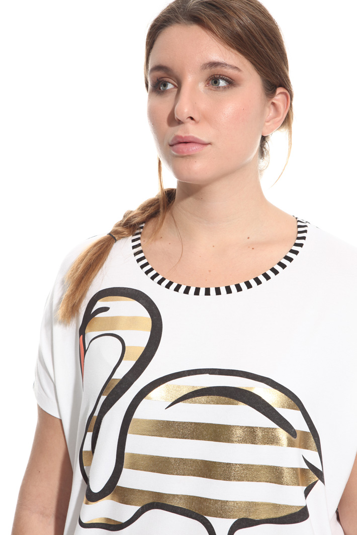T-shirt in jersey con stampa Fashion Market T-shirt in jersey con stampa Fashion Market