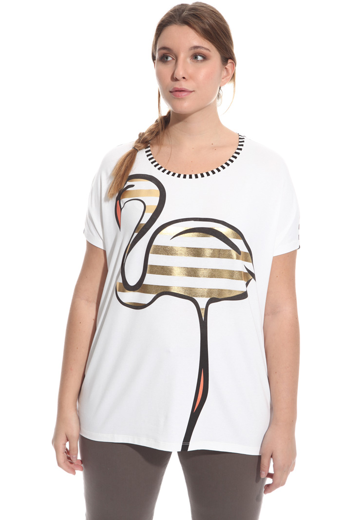 T-shirt in jersey con stampa Fashion Market T-shirt in jersey con stampa Fashion Market