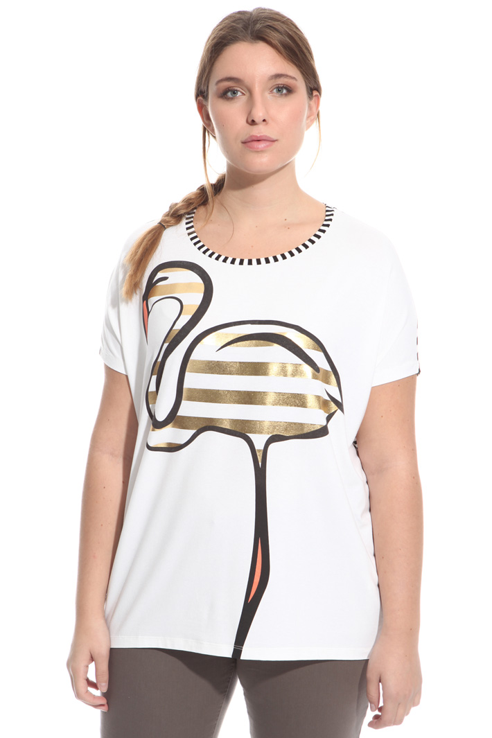 T-shirt in jersey con stampa Fashion Market T-shirt in jersey con stampa Fashion Market
