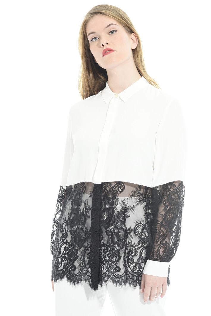 Camicia in seta e pizzo Fashion Market Camicia in seta e pizzo Fashion Market