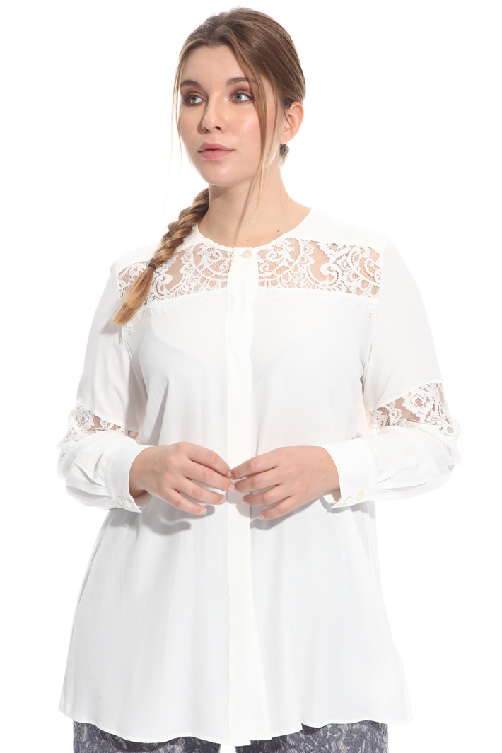 Camicia con inserti in pizzo Fashion Market Camicia con inserti in pizzo Fashion Market
