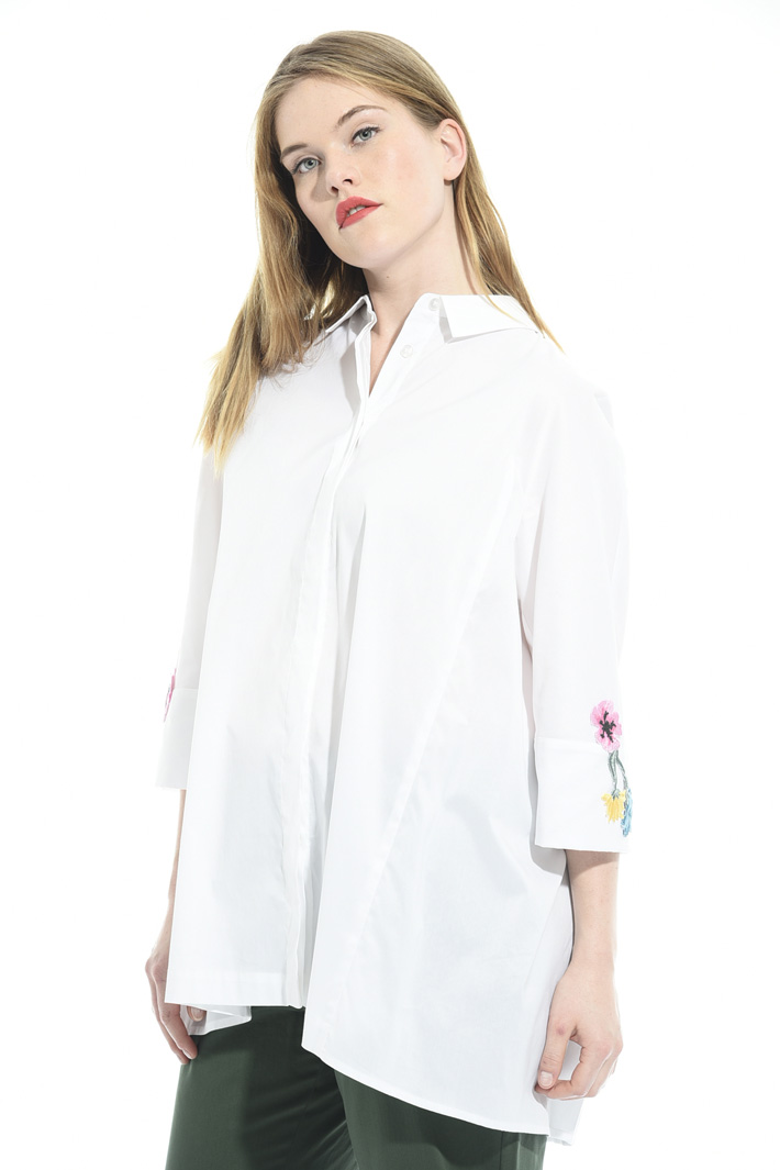 Camicia in popeline con ricamo Fashion Market Camicia in popeline con ricamo Fashion Market